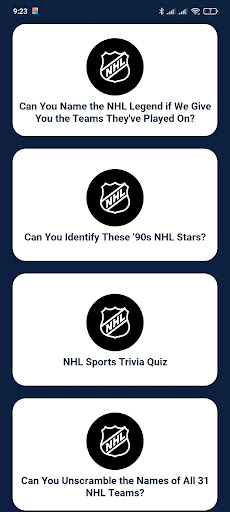 Trivia Game For NHL Addict