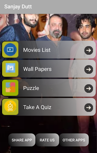 Android application Sanjay Dutt -Movies,wallpapers screenshort