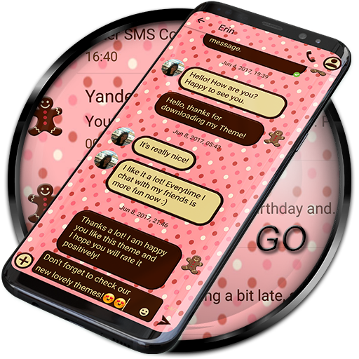 SMS Theme Love Chocolate pink 450 Icon
