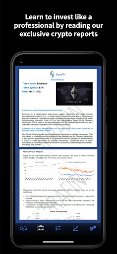 SupraFin: Crypto ETH Investing Screen 2