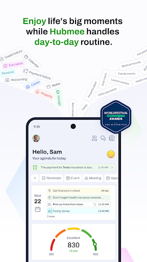 Android application Personal Chores Manager Hubmee screenshort
