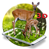 White Deer 3D Live wallpaper icon