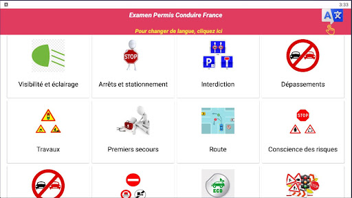 Examen Permis Conduire France
