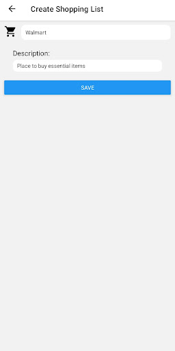 Android application Shopping List screenshort