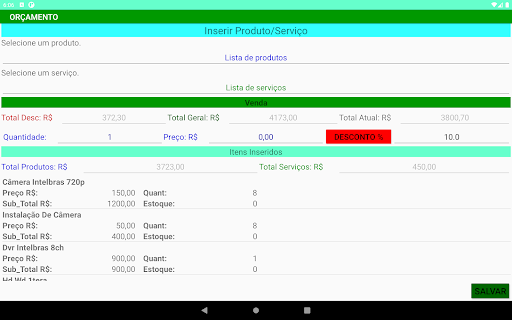 Orçamento Segurança Eletrônica