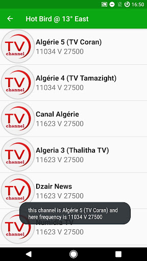 algerie tv frequency
