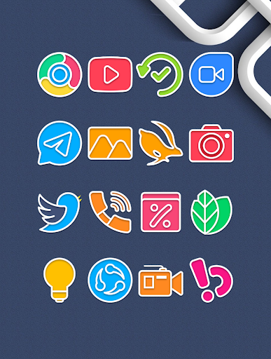 Android application Garis Light - Lines Icon Pack screenshort