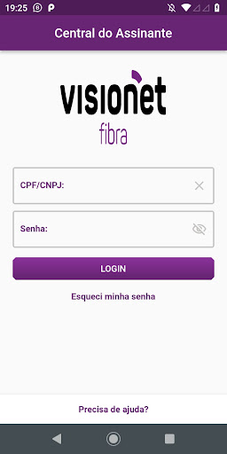 Android application Visionet Fibra screenshort