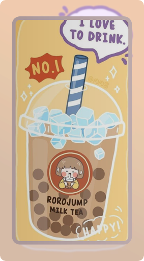 Boba Milk Tea Wallpaper Cute