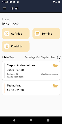 Android application Carvada - Der Handwerks-Planer screenshort
