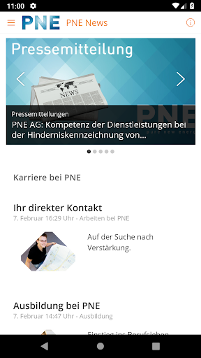 Android application PNE screenshort
