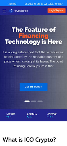 Android application Cryptologia screenshort
