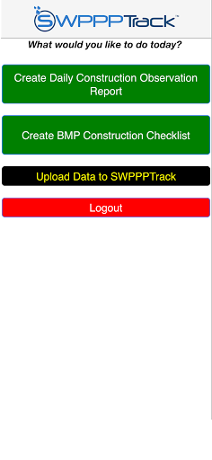 Android application SWPPPTrack BUILDTrack SWM screenshort