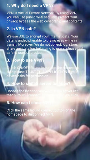 SECURE VPN Screen 3
