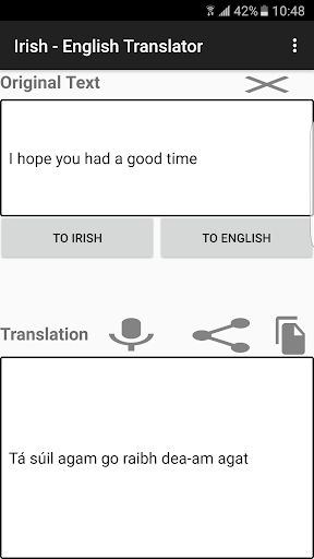 English - Irish Translator Screen 2