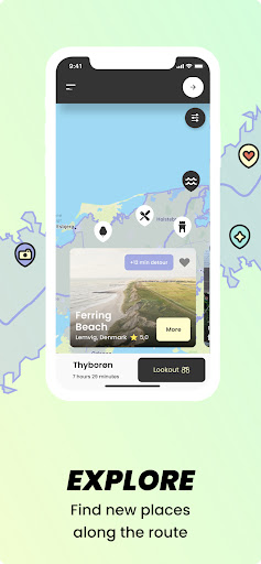 Android application by the ways: road trip planner screenshort
