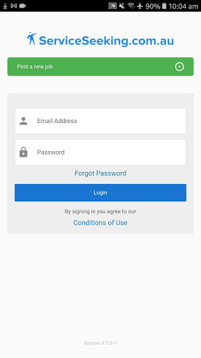 Android application Service Seeking screenshort