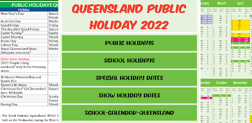 Public Holidays QLD 2022