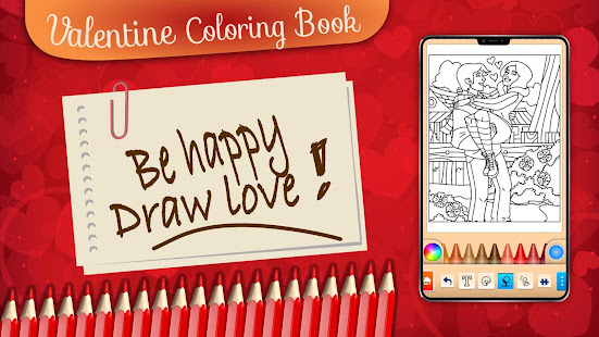 Valentines love coloring book screenshots 7