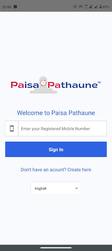 Android application Paisa Pathaune screenshort