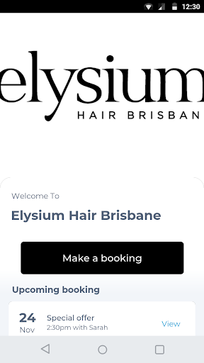 Android application Elysium Hair Brisbane screenshort