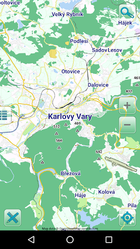 Android application Map of Karlovy Vary offline screenshort