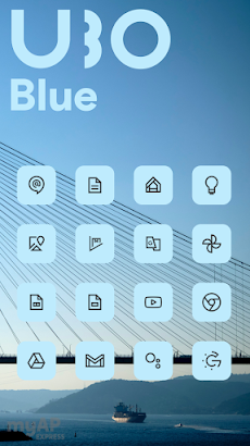 UBO Blue - Material You Packのおすすめ画像1