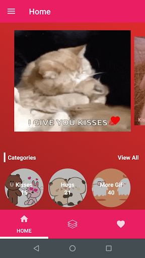 Android application Kisses And Hugs Animated Gif screenshort