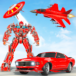 Cover Image of Download Air Robot Car Transforming Games Jet Robot Games 0.4 APK