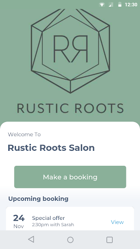 Android application Rustic Roots Salon screenshort