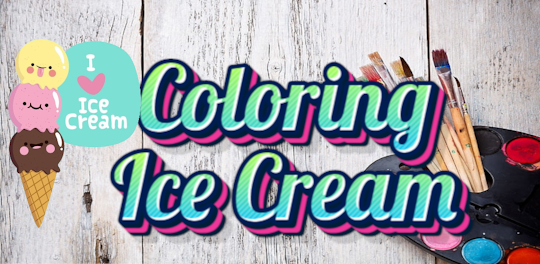 Coloring unicorn ice cream