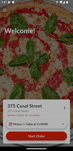 Android application Lucia Pizza screenshort