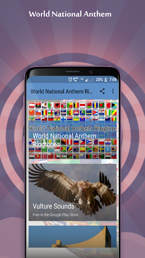 Android application World National Anthem Ringtone screenshort