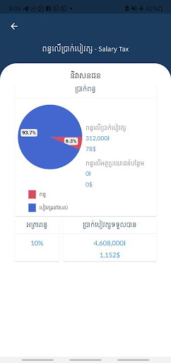 Android application ពន្ធបៀវត្ស-Tax on Salary screenshort