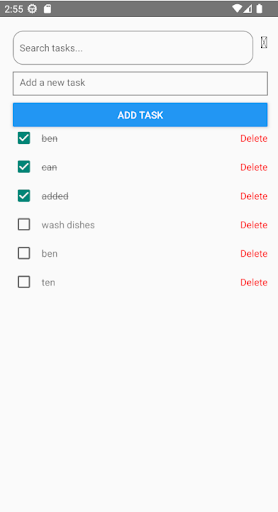 Android application Task SC screenshort