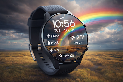 Rainbow Weather Watch Face screenshot 1
