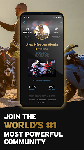TONIT Motorcycle App Screen 2