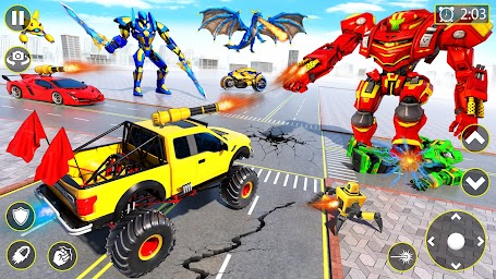 Monster Truck Robot Car Games