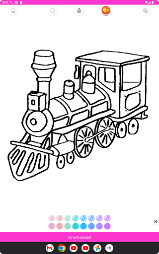train coloring page game Screen 2