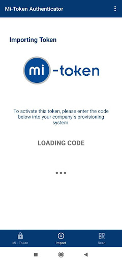 Mi-Token Authenticator Screen 2