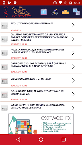 Android application Cycling News screenshort