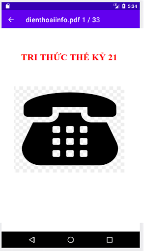 Android application Dien thoai info screenshort