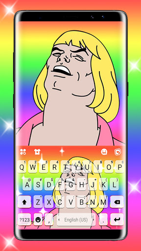 Android application Laugh Man Keyboard Theme screenshort
