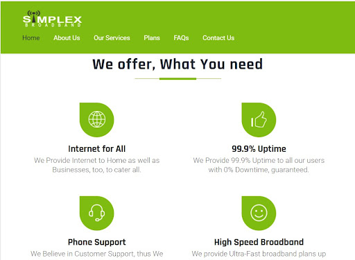 Android application Simplex Broadband screenshort