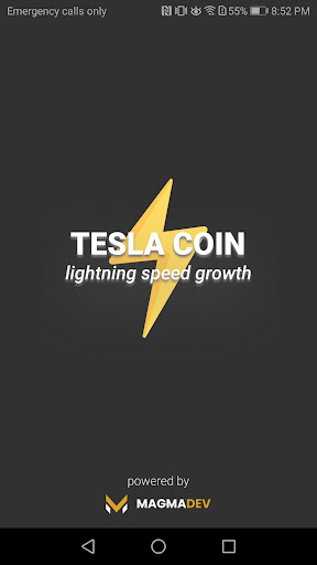 Android application TeslaCoin screenshort