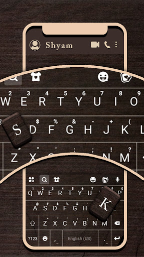 Grey Wood Keyboard Background Screen 3
