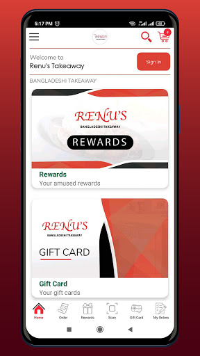 Renu’s Takeaway Screen 2