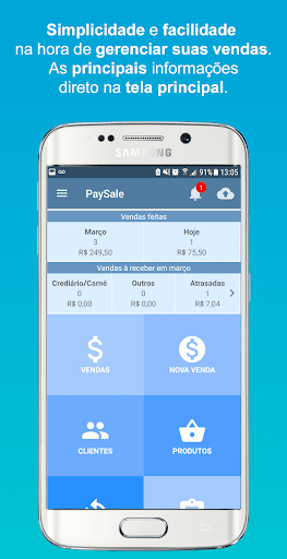 Android application Paysale - Controle de vendas screenshort