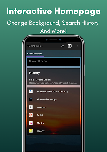Android application Aimzone Browser screenshort