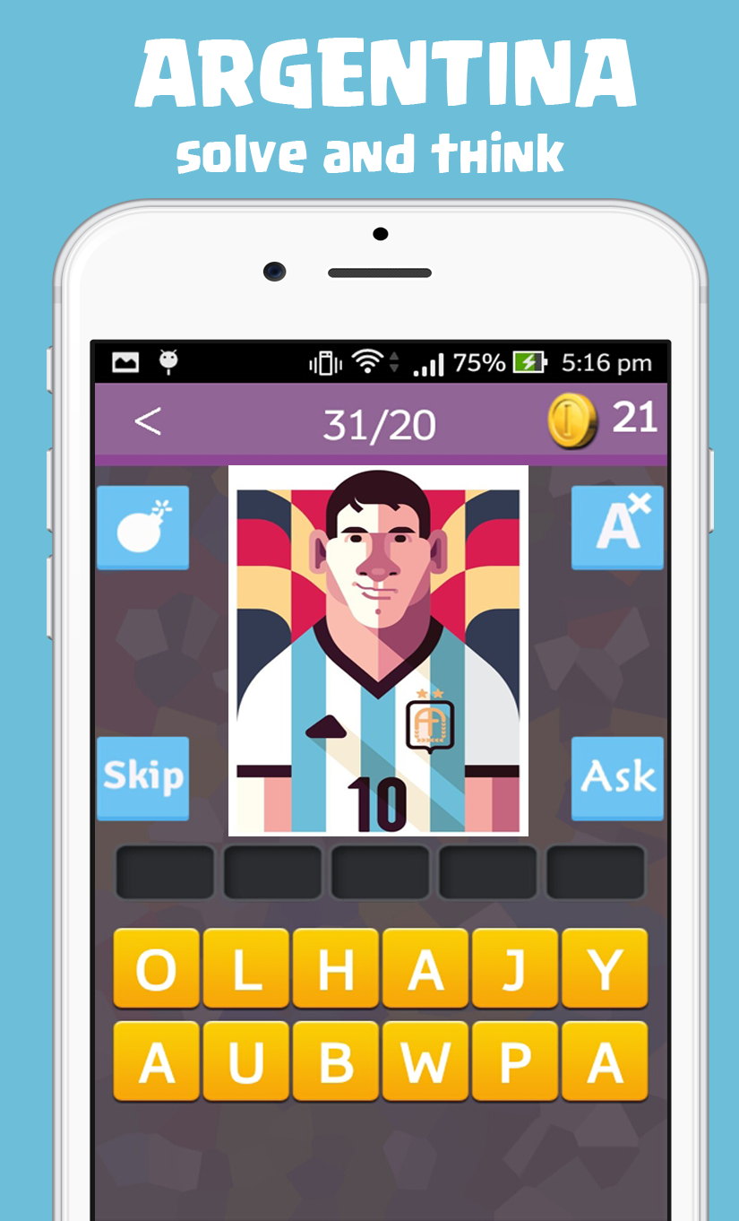 Android application Guess The Footballer Quiz screenshort